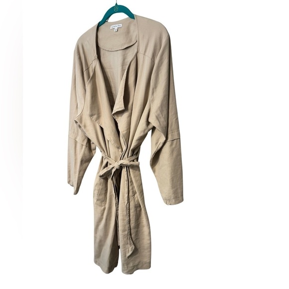 Ophelia Roe Tan Tie Wrap Trouser Jacket Size 2X - Picture 3 of 15